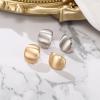 image:imageBriLove 2 Pairs Earrings for Women Matte Gold Silver Stud Set Fashion Square Statement Retro Drop Summer Daily WearSilverGold