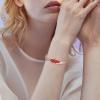 image:imageBriLove Angel Wings Bracelet Dainty Adjustable Link Bracelets Gift for Women Ruby Color GoldTone