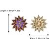 image:imageBriLove Art Deco Sparkling Crystal Marquise Flower Stud Earrings for WomenPurple GoldTone