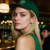 image:imageBriLove Clover Earrings for Women Gorgeous Shiny Rhinestones Green Heart Leaf Shape Hook St Patricks Day Party Prom AccessoriesEmerald Color GoldTone