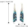 image:imageBriLove Dainty Elegant Natural Stone Unique Irregular Lightweight Dangle Drop Earrings Jewelry Gift for Birthday Party Prom AccessoriesBlue