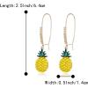 image:imageBriLove Fashion Funny Pineapple Fruit Dangle Earrings for WomenSpakling Full Rhinestone Enamel Trendy Hook Earrigns Party Prom AccessoriesYellow GoldTone