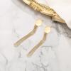 image:imageBriLove Fashion Long Chandelier Dangling Linear Disc Tassel Dangle Drop Pierced Earring for WomenGoldTone