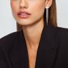 image:imageBriLove Fashion Long Chandelier Dangling Linear Triangle Tassel Dangle Drop Pierced Earring for WomenSilverTone