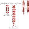 image:imageBriLove Fashion Stunning 2 Layer Tassel Rhinestone Marquise Earrings Dangling for Women Wedding Party PromRuby Color GoldTone