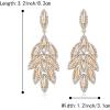 image:imageBriLove Gorgeous Bling Rhinestone 3 Layered Marqusie Cluster Dangle Drop Earrings for Women Bride Bridesmaid Wedding Party Prom02Champagne GoldTone