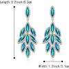 image:imageBriLove Gorgeous Bling Rhinestone 3 Layered Marqusie Cluster Dangle Drop Earrings for Women Bride Bridesmaid Wedding Party Prom06Green GoldTone
