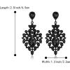 image:imageBriLove Gorgeous Shiny Rhinestones Big Teardrop Cluster Leaf Shape Dangle Earrings for Women Wedding Party Prom Jewelry AccessoryBlack BlackTone