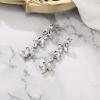 image:imageBriLove Gorgeous Sparkly Rhinestone 3 Layered Marquise Leaf Cluster Dangle Earrings for WomenClear SilverTone