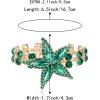 image:imageBriLove Gorgeous Stunning Crystal Rhinestone Marquise StarShape Link Bracelet for Women Party Prom Summer Seaside Idyllic HolidayEmerald Color GoldTone