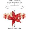 image:imageBriLove Gorgeous Stunning Crystal Rhinestone Marquise StarShape Link Bracelet for Women Party Prom Summer Seaside Idyllic HolidayRuby Color GoldTone