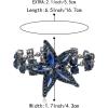 image:imageBriLove Gorgeous Stunning Crystal Rhinestone Marquise StarShape Link Bracelet for Women Party Prom Summer Seaside Idyllic HolidaySapphire Color BlackTone