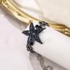 image:imageBriLove Gorgeous Stunning Crystal Rhinestone Marquise StarShape Link Bracelet for Women Party Prom Summer Seaside Idyllic HolidaySapphire Color BlackTone
