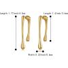 image:imageBriLove Minimalist Teardrop Front Back Dangle Drop Earrings for Women Unique Simple Thick Line Dangling Fashion Jewelry Gifts for Prom Party Daily Wear AccessoriesGold