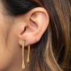 image:imageBriLove Minimalist Teardrop Front Back Dangle Drop Earrings for Women Unique Simple Thick Line Dangling Fashion Jewelry Gifts for Prom Party Daily Wear AccessoriesGold