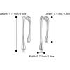 image:imageBriLove Minimalist Teardrop Front Back Dangle Drop Earrings for Women Unique Simple Thick Line Dangling Fashion Jewelry Gifts for Prom Party Daily Wear AccessoriesSilver