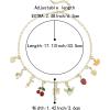 image:imageBriLove Personalized Creative Fruit Bee Choker Necklace for WomenShiny Rhinestone Enamel Trendy Jewelry for Summer Beach Outfit AccessoriesMulticolor GoldTone