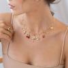 image:imageBriLove Personalized Creative Fruit Bee Choker Necklace for WomenShiny Rhinestone Enamel Trendy Jewelry for Summer Beach Outfit AccessoriesMulticolor GoldTone
