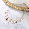 image:imageBriLove Personalized Creative Fruit Bee Choker Necklace for WomenShiny Rhinestone Enamel Trendy Jewelry for Summer Beach Outfit AccessoriesMulticolor GoldTone