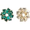 image:imageBriLove Sparkling Geometric Crystal Rhinestones Square Cluster Statement Stud Earrings for Women Party Prom Emerald Color GoldTone