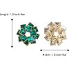 image:imageBriLove Sparkling Geometric Crystal Rhinestones Square Cluster Statement Stud Earrings for Women Party Prom Emerald Color GoldTone
