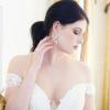 image:imageBriLove Sparkly Bling Marqusie Angle Wing Dangle Drop Earrings for Women Bride Bridesmaid Wedding Party Prom02Iridescent AB SilverTone