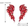 image:imageBriLove Sparkly Bling Marqusie Angle Wing Dangle Drop Earrings for Women Bride Bridesmaid Wedding Party Prom04Ruby Color GoldTone