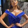 image:imageBriLove Sparkly Bling Marqusie Angle Wing Dangle Drop Earrings for Women Bride Bridesmaid Wedding Party Prom05Royal Blue SilverTone