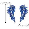 image:imageBriLove Sparkly Bling Marqusie Angle Wing Dangle Drop Earrings for Women Bride Bridesmaid Wedding Party Prom05Royal Blue SilverTone