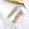 image:imageBriLove Sparkly Bling Rhinestones Marquise Teardrop Flower Cluster Dangle Earrings for Women Wedding Party Prom Jewelry AccessoryChampagne GoldTone