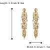 image:imageBriLove Sparkly Bling Rhinestones Marquise Teardrop Flower Cluster Dangle Earrings for Women Wedding Party Prom Jewelry AccessoryChampagne GoldTone