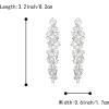 image:imageBriLove Sparkly Bling Rhinestones Marquise Teardrop Flower Cluster Dangle Earrings for Women Wedding Party Prom Jewelry AccessoryClear SilverTone