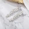 image:imageBriLove Sparkly Bling Rhinestones Marquise Teardrop Flower Cluster Dangle Earrings for Women Wedding Party Prom Jewelry AccessoryClear SilverTone