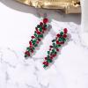 image:imageBriLove Sparkly Bling Rhinestones Marquise Teardrop Flower Cluster Dangle Earrings for Women Wedding Party Prom Jewelry AccessoryMulticolor GoldTone