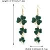 image:imageBriLove St Patricks Day Clover Earrings Dangling Hook Shamrock Green Earring for Women Party Prom AccessoriesMultiple Shamrock