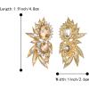 image:imageBriLove Stunning Fancy Marquise Crystal Rhinestone Wedding Bridal 2 Oval Drop Dangle Statement Earrings for Women Bride Bridesmaid MomChampagne GoldTone