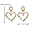 image:imageBriLove Stunning Gorgeous Large Heart Marquise Rhinestone Crystal Dangle Earrings for Women Brides Love Stud Iridescent AB GoldToned