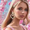 image:imageBriLove Stunning Gorgeous Large Heart Marquise Rhinestone Crystal Dangle Earrings for Women Brides Love Stud Iridescent AB GoldToned