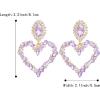 image:imageBriLove Stunning Gorgeous Large Heart Marquise Rhinestone Crystal Dangle Earrings for Women Brides Love Stud Purple GoldToned