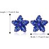 image:imageBriLove Stunning Gorgeous Rhinestone Marquise Simulated Pearl Floral StarShaped Stud Earrings for Women Summer Refreshing Seaside Idyllic HolidayBlue BlackTone