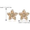 image:imageBriLove Stunning Gorgeous Rhinestone Marquise Simulated Pearl Floral StarShaped Stud Earrings for Women Summer Refreshing Seaside Idyllic HolidayChampagne GoldTone