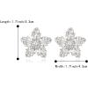 image:imageBriLove Stunning Gorgeous Rhinestone Marquise Simulated Pearl Floral StarShaped Stud Earrings for Women Summer Refreshing Seaside Idyllic HolidayClear SilverTone