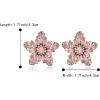 image:imageBriLove Stunning Gorgeous Rhinestone Marquise Simulated Pearl Floral StarShaped Stud Earrings for Women Summer Refreshing Seaside Idyllic HolidayPink AntiqueGoldtone