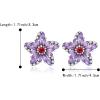 image:imageBriLove Stunning Gorgeous Rhinestone Marquise Simulated Pearl Floral StarShaped Stud Earrings for Women Summer Refreshing Seaside Idyllic HolidayPurple AntiqueGoldtone