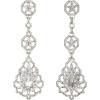 image:imageBriLove Wedding Bridal Elegant Crystal Flower Teardrop Marquise Chandelier Dangle Earrings for Women Clear SilverTone