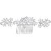 image:imageBriLove Womens Bohemian Boho Crystal Cluster Flower Vine Leaf Wedding Bride Bling Hair CombStyle 01