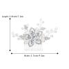 image:imageBriLove Womens Bohemian Boho Simulated Pearl Flower Handmade DIY Bendable Filigree Hair Comb Ivory Color Clear SilverTone