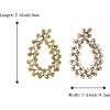 image:imageBriLove Womens Fashion Crystal Teardrop Vine Hoop Dangle EarringsChampagne Color Antiqued GoldTone
