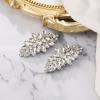 image:imageBriLove Womens Sparkling Austrian Crystal Rhinestones Marquise Shoe Clips Wedding Party Boots Decoration CharmsClear SilverTone