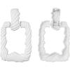 image:imageBriLove Womens Statement Drop Earrings Large Metal Rectangle Geometric Dangle Earring for Party PromCream